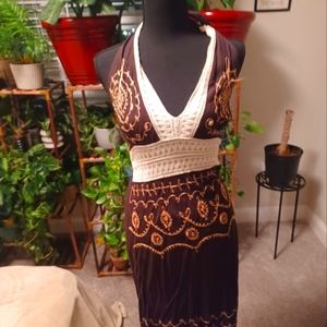 Brown Halter Dress